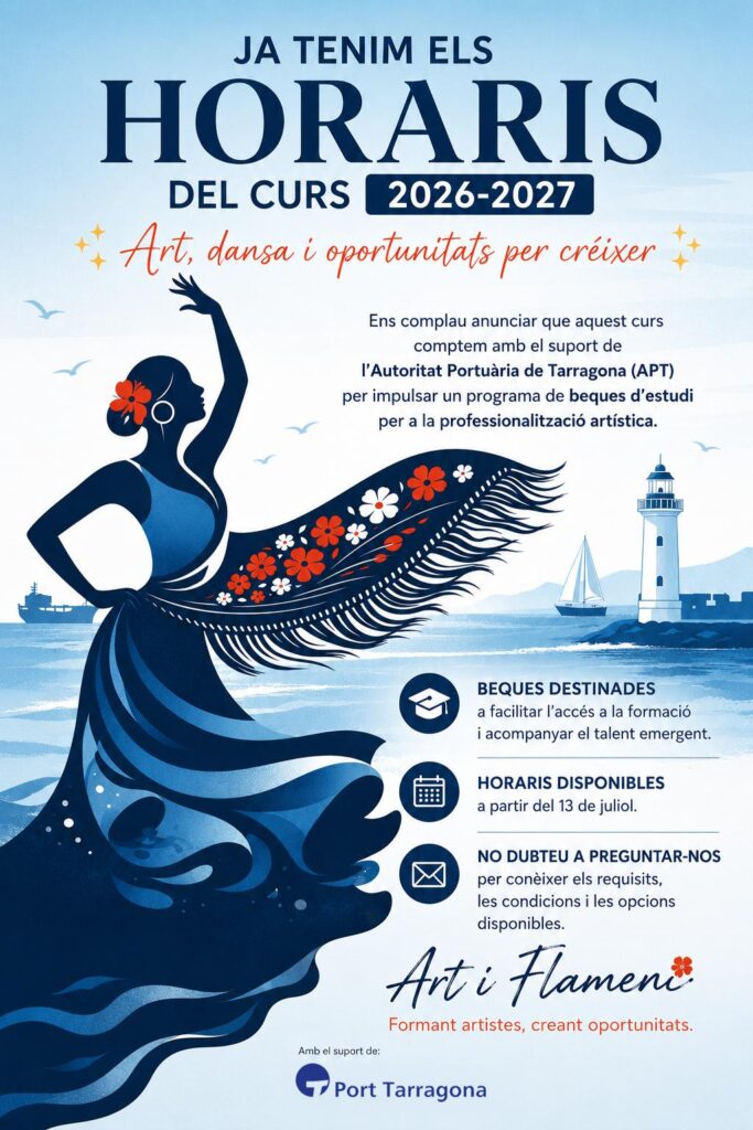 beca de baile en tarragona, escuela de flamenco art i flamenc